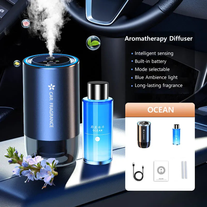 50ML Car Perfume Diffuser Smart Car Air Diffusers Adjustable Concentration 50ml Essential Oil Diffuser Rechargeable Fragrance
