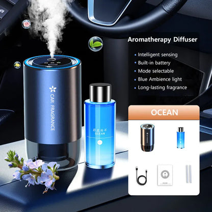 50ML Car Perfume Diffuser Smart Car Air Diffusers Adjustable Concentration 50ml Essential Oil Diffuser Rechargeable Fragrance