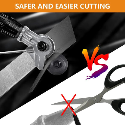 Electric Drill Plate Cutter Attachment Double Headed Free Cutting Tools Iron Metal Sheet Cutter Plate Punch Scissors