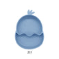 Baby Silicone Suction Cup Bowl Cute Bear Design Macaron Color 100% Food Grade Silicone BPA Free Double plate design for meals
