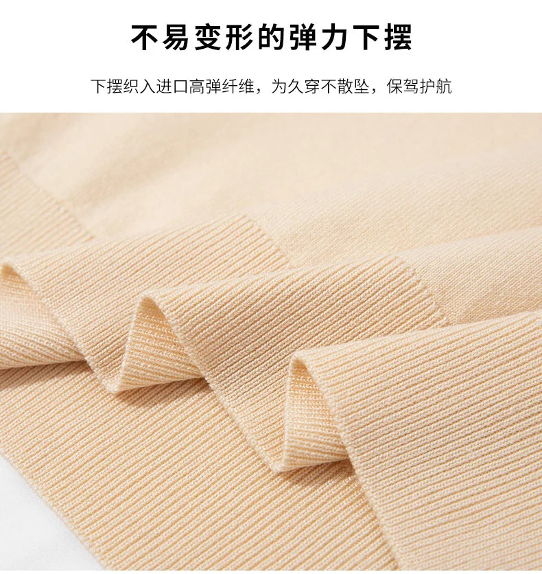 Spring and summer new 100% pure wool business casual knitting technology men's breathable soft lapel Polo short sleeve T-shirt.