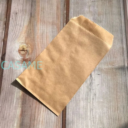 50 Pcs Red Blue Green Thank You Kraft Paper Bags Cute  Happy Birthday Gift Pouch Retro Party Favor Bag Candy Cookie Supplies