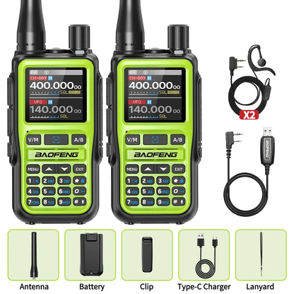Baofeng UV-5R Mini Walkie Talkie Bluetooth Programming Wireless Copy Frequency Full Band 999CH AM FM Type-C Long Range Ham Radio