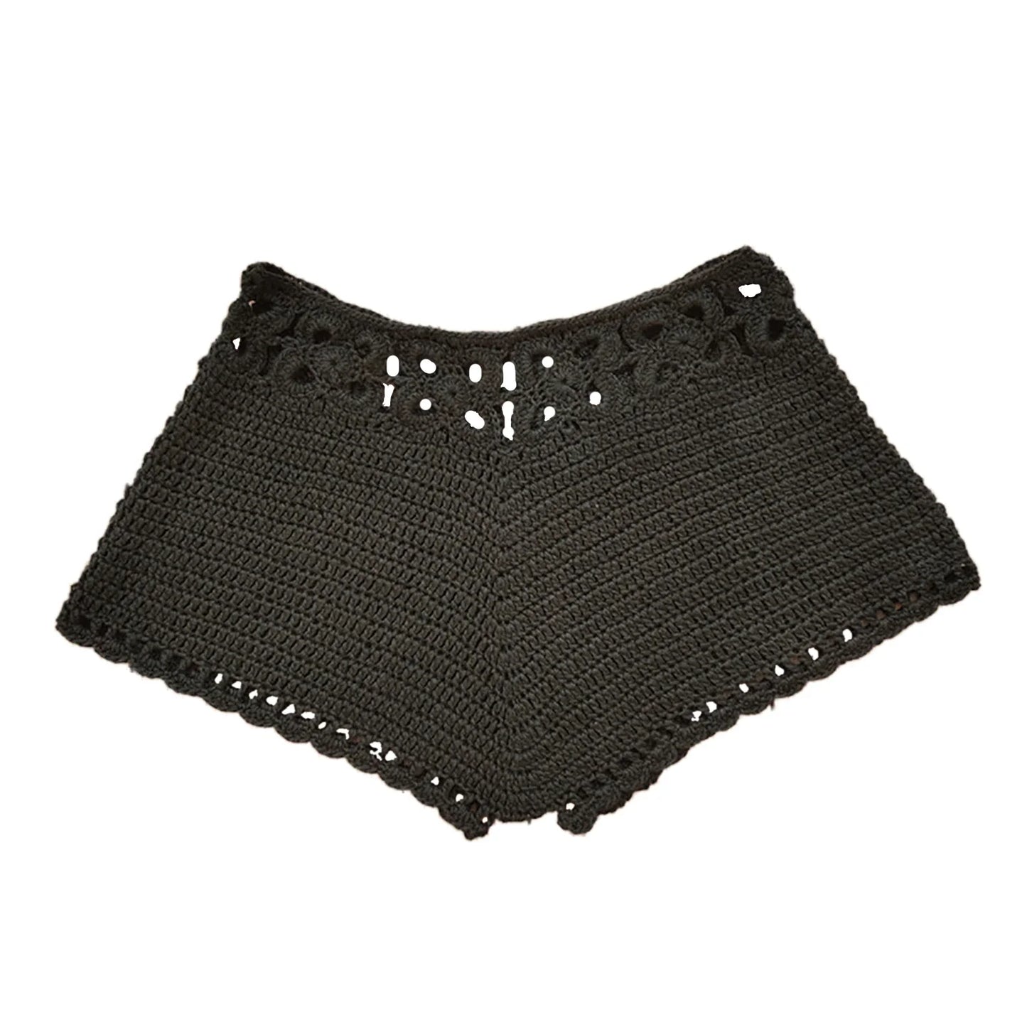 Women´s Beach Shorts Knit Crochet Cutout Bathing Suit Bottoms Drawstring Beach Board Shorts Summer Hot Shorts Streetwear