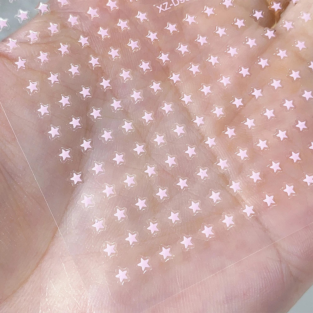 8Pcs/Set 3D Mix Colors Y2K Stars Nails Stickers 8*10cm Five-pointed Star Nail Decals Self-Adhesive Starlight DIY Nail Supplies 1
