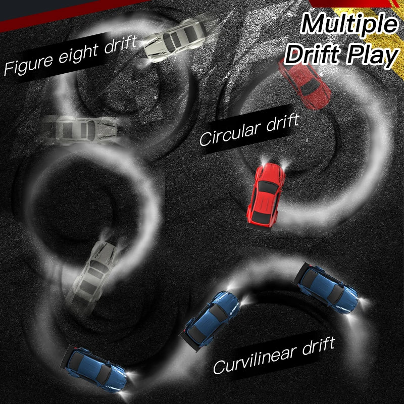 KF20 1/64 High Speed Drift RC Car 2.4G 4WD Remote Control Desktop Mini GTR Racing Model Cars for Boys Kids Toy Gift