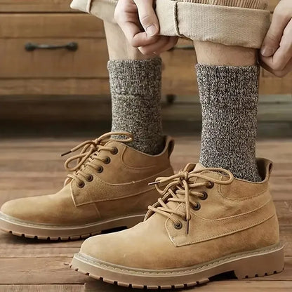5 Pairs Autumn Winter Thick Towel Warm Socks Harajuku Men Women Keep Warm Socks  Cotton Solid Color Casual Wool Socks Gifts