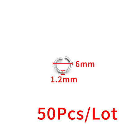 1.2mmThickness Open Jump Rings Width 6mm~12mm Stainless Steel Jewerly Making Supplies Accessorie DIY Necklace Connector Findings
