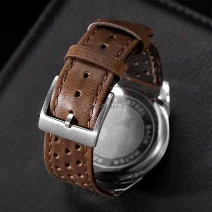 Breathable Leather Strap Men Women Universal Cowhide Watchband Business Wristbelt Band Sport Bracelet Accessories 18mm 20mm 22mm