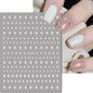 3d Nail Art Stickers Red Black White Love Hearts Stars Clouds French Full Tips Adhesive Nail Decals Slider For Manicure