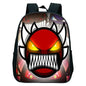 16 Inch Angry Geometry Dash Backpack Boys Girls Bookbag Cartoon Game Kids Kindergarten School Bags Toddler Childcare Backpack