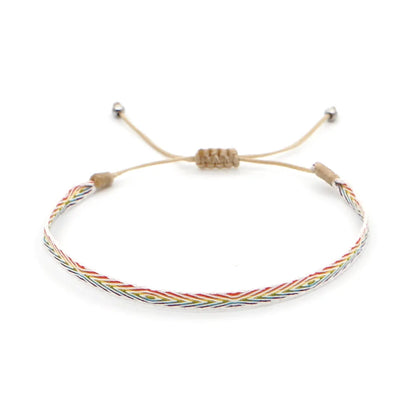 KKBEAD Wholesale Handwoven Bracelet Colombia Cloth Braided Wristband Bracelets for Women Men Gift Hippie Boho Friendship Jewelry