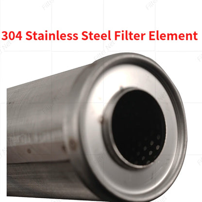 20*2.5 Inch Stainless Steel Filter Element, Stainless Steel Filter Cartridge, 304 Material, 1um 5um 10um 20um 40um 50um 100um 15