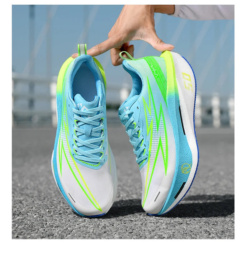 Running Shoes Men Sports Carbon Board Speciality Marathon Breathable Lightweight Women's Comfortable Athletic Nonskid Sneakers