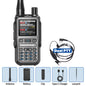 BAOFENG UV-5R Mini Walkie Talkie Full Band Bluetooth Programming Wireless Copy Frequency 2 PTT AM FM Type-C Long Range Ham Radio