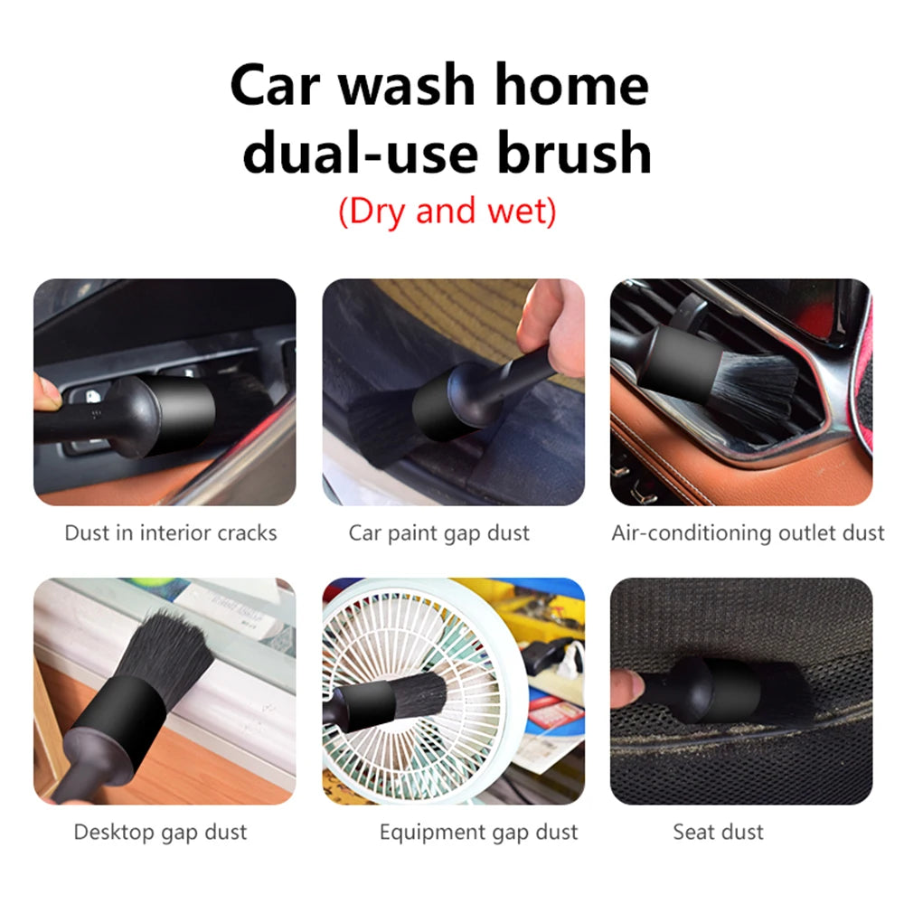 5/1Pc Car Detailing Cleaning Brushes Different Size Car Cleaning Brush for Vehicle Dashboard Air Outlet Wheel Detailing Brushes