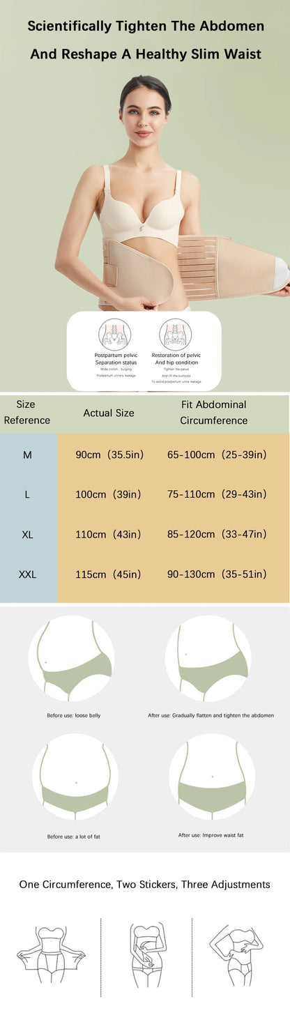Corset Postpartum Belly Band Pregnant Women Tummy Belly Pelvis Belt Wrap Waist Trainer Recovery Bandage Strap Body Shaper