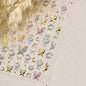 Luxury 5D Floral Nail Art Stickers Gold Silver Chinese Style Metal Frame Shiny Crystal Rhinestone Self Adhesive Manicure Decal