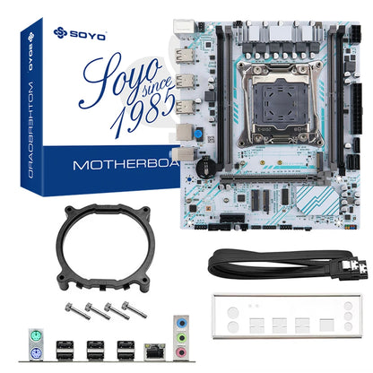 SOYO X99 Motherboard LGA 2011-3 Set Kit Xeon E5 2680 V4 CPU Processor 16G=1*16G DDR4 REG ECC RAM Memory M.2 NAME For Computer