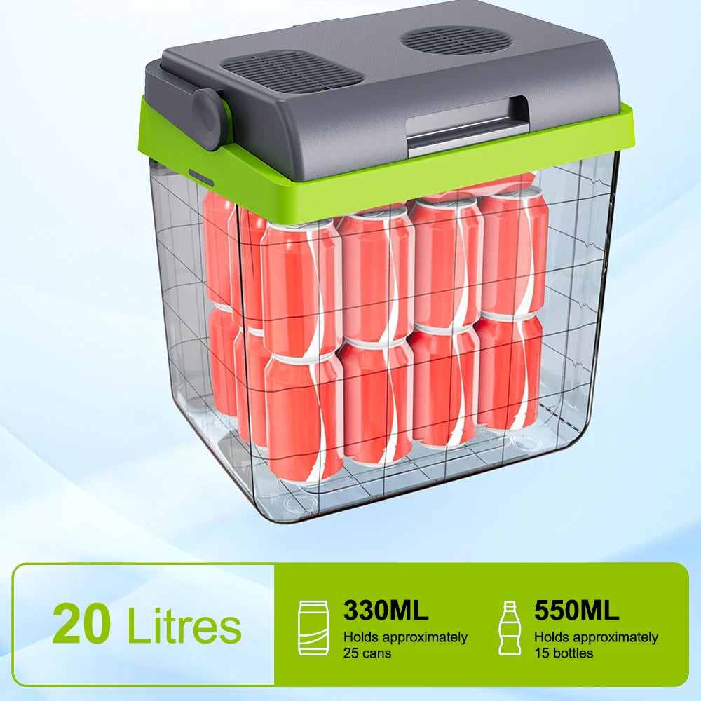 10L 20L Mini Refrigerator 12V/220V Fridge Freezer Portable Compressor Cooler and Heater Ice Box for Driving Camping Picnic