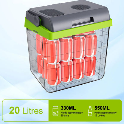 10L 20L Mini Refrigerator 12V/220V Fridge Freezer Portable Compressor Cooler and Heater Ice Box for Driving Camping Picnic