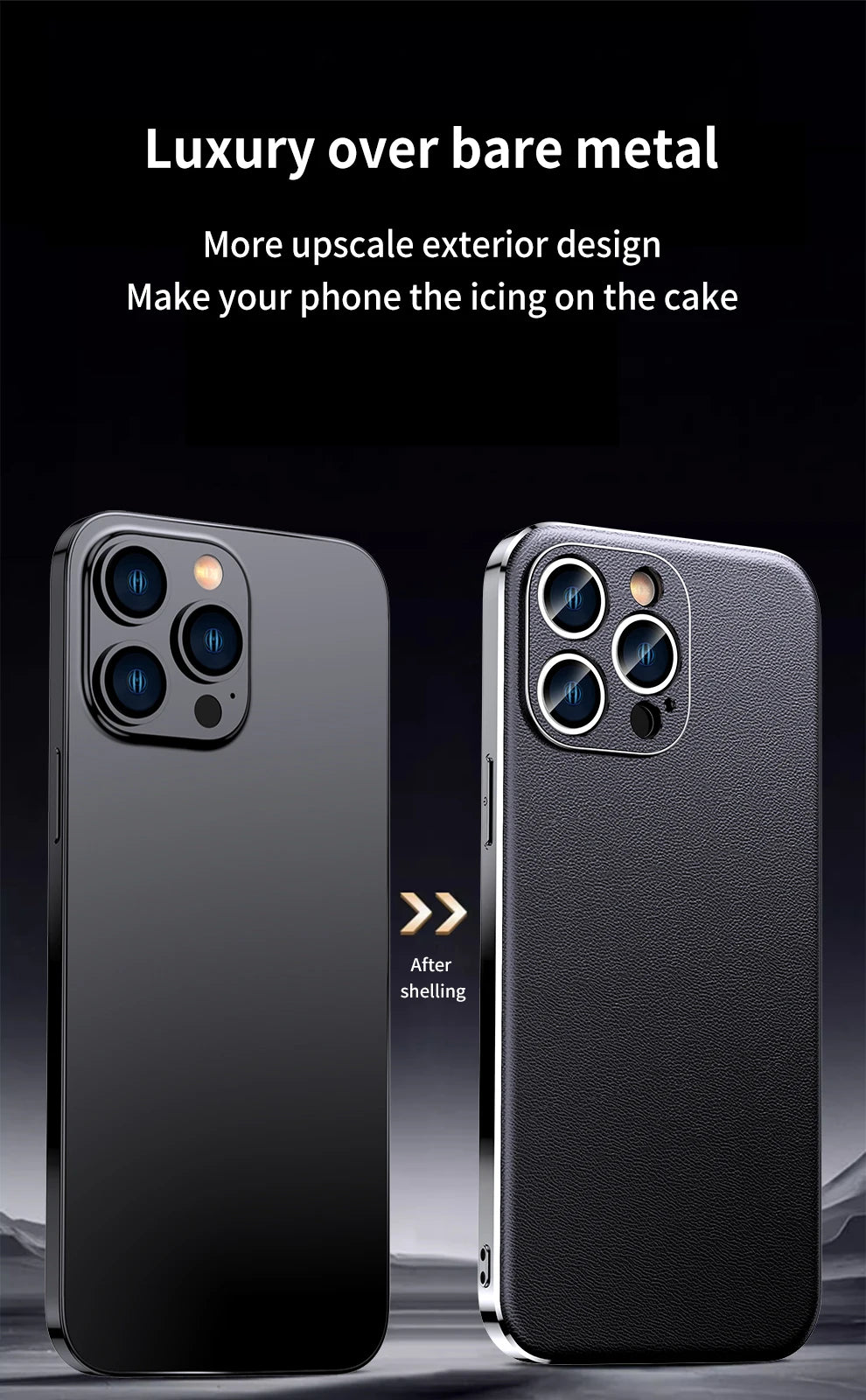 LANGSIDI Luxury Ultra Thin Shockproof Leather Case For iPhone 17 16 Pro Max 15 Plus 14 13 12 11 Air Lens Protective Cover