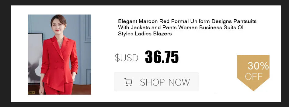 Fashion Red Pant Suits For Women Business Work Wear Formal Outfits Office Lady Blazer Set Elegant 2 Pieces Sets Female 2024 New