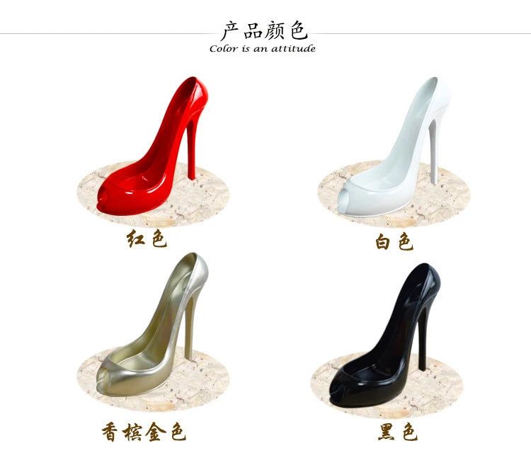 Creative High-heeled Shoes Wine Rack Home Living Room Table Decorations Ornaments To Send Friends Gifts Living Room Decoration