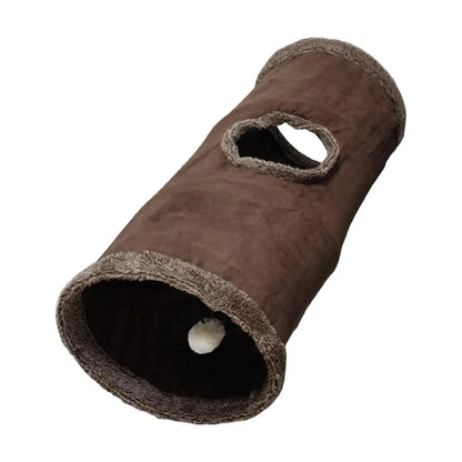 Portable Cat Tunnel Interactive Tube Folding Toys Pet Dogs Hiding with Play Ball