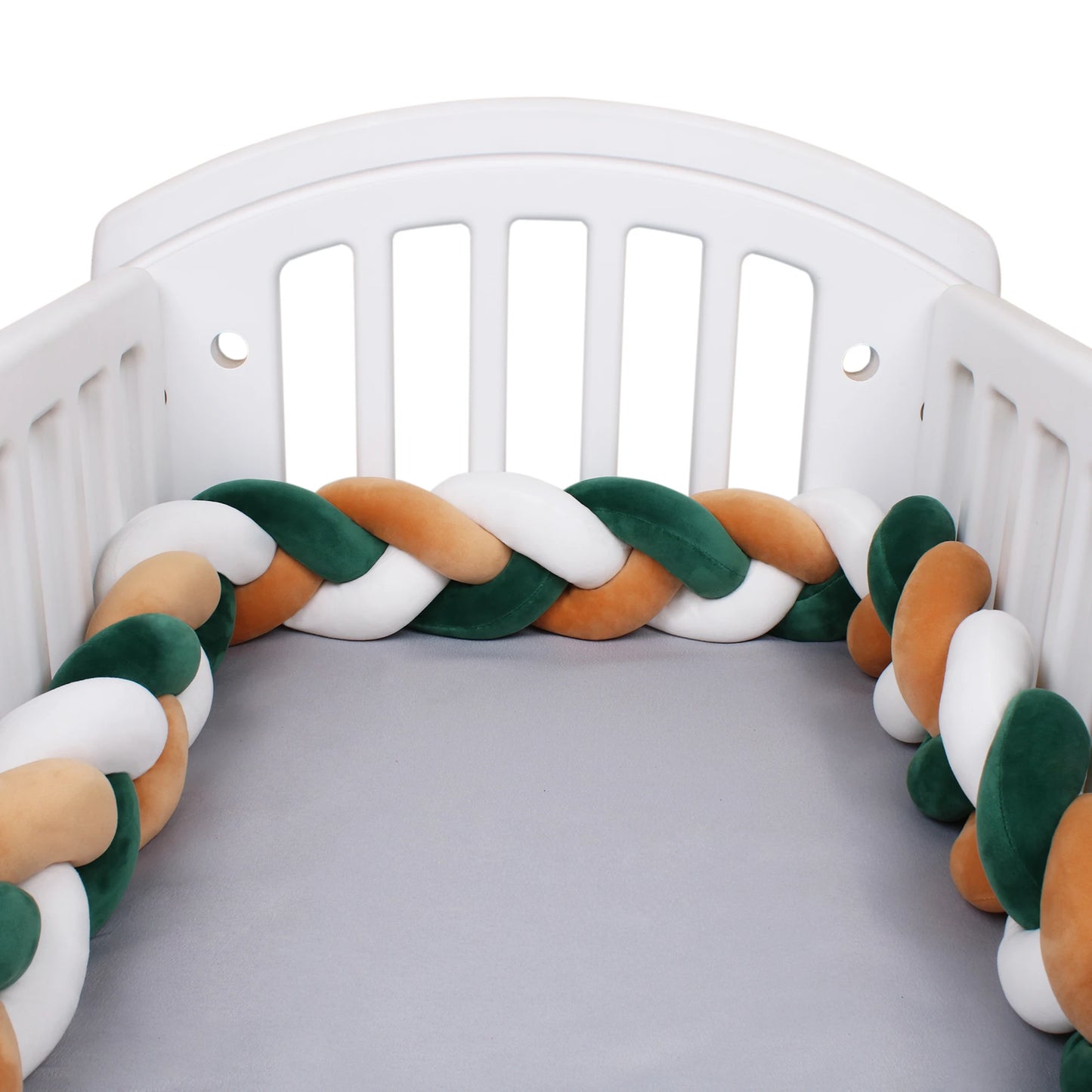1-4M Baby Bumper Bed Braid Knot Pillow Cushion Bumper for Infant Crib Protector Cot Bumper Room Decor Crib Bedding Braid Set