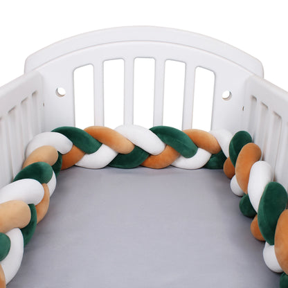 1-4M Baby Bumper Bed Braid Knot Pillow Cushion Bumper for Infant Crib Protector Cot Bumper Room Decor Crib Bedding Braid Set