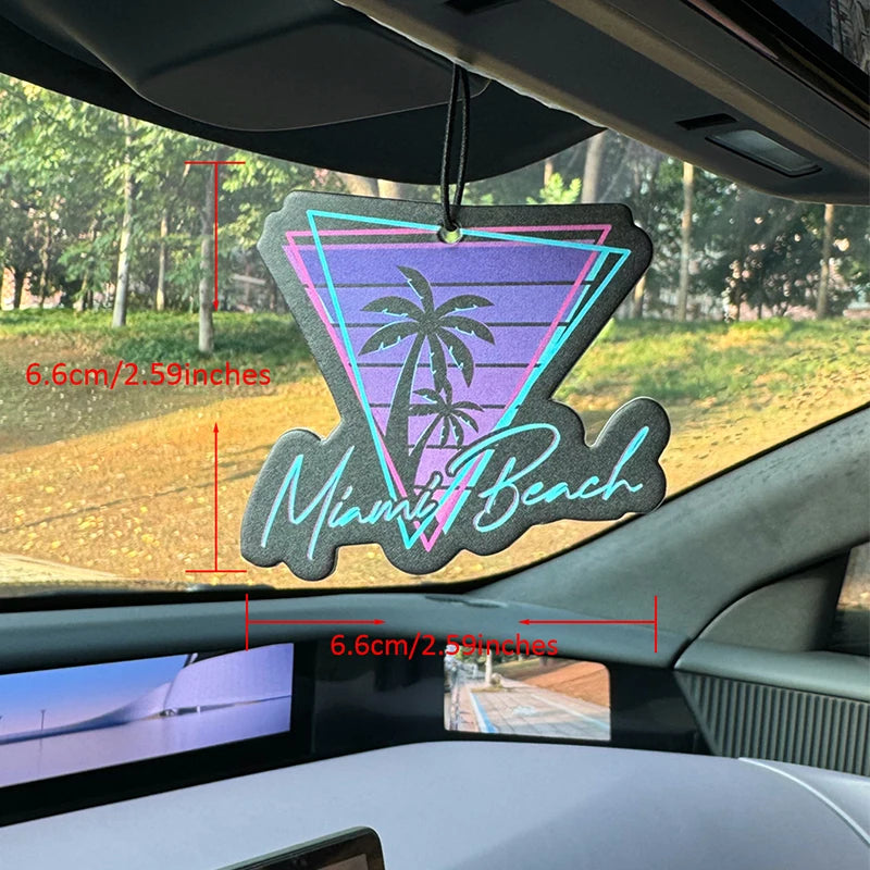 Miami Beach Bahamian Sea Breeze Scent (Romantic Fragrance) Car Air Freshener, Wardrobe Air Freshener, Perfume, Rearview Mirror Decoration, Car Interior Hanging Ornament, Natural Fragrance Air Purifier, Anime Cartoon Toilet Sc