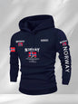 Norwegian Print Fashion Men Women Hooded Sweatshirt Autumn Winter Daily Outdoor Vacation Fitness Casual Loose Warm Sportswear