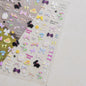 5D Pudding Jelly Dessert Fruit Cherry Pink Claw Print Bowknot Tie knot Love Heart Stars Nail Art Sticker Adhesive Manicure Decal