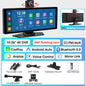 7"/10.26" 4K Dash Cam Wireless Carplay Android Auto 350° Rotating Lens Car DVR GPS Navigation Dashboard Video Recorder Bluetooth