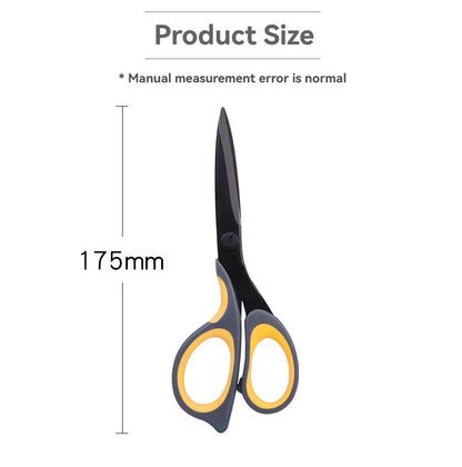 Deli-Stainless Steel Anti-Stick Scissors, Alloy Stationery, School Supplies, Office, Student, DIY, Hand Craft, 175mm