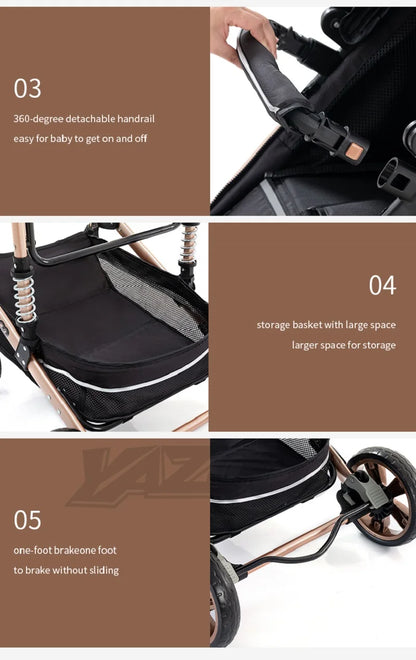 Baby stroller 3 in1,four wheel stroller,2 in 1 baby car,Lightweight strollers,Mutifunction Strollers,baby carriage,Poussette