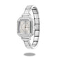 Fashion High Quality Men Women's Stainless Steel Square Round Shiny Zircon Watch Bracelet For Friend Birthday DIY Jewelry Gift