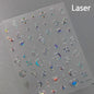 1pcs 5D Star Moon Nail Stickers Kawaii Pink Retro Bronzing Nail Art Sticker Decorations Decals DIY Adhesive Slider Accessories