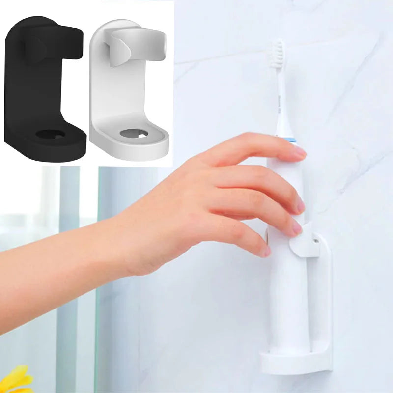 Toothbrush Stand Electric Wall-Mounted Holder Base Rack Organizer Traceless Space Saving Adults Toilet Bathroom Accessories Tool
