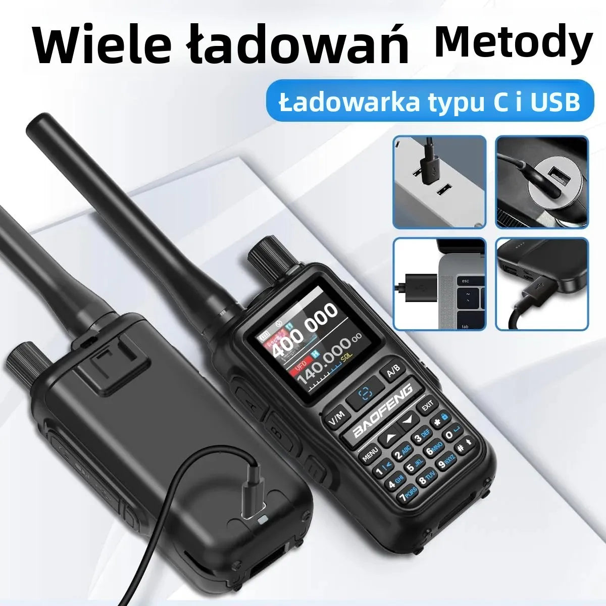 2PCS BAOFENG UV-5RMini Talkie-Walkie Multi-Band Programming Wireless Copy Frequency 5W 999CH AM FM Long Range Bidirectional Radio
