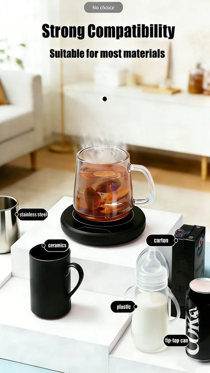 USB Thermostatic Heating Coaster for Home 3-Speed Adjustable Constant Temperature 55-65-75 Degrees Cappuccino Warmer