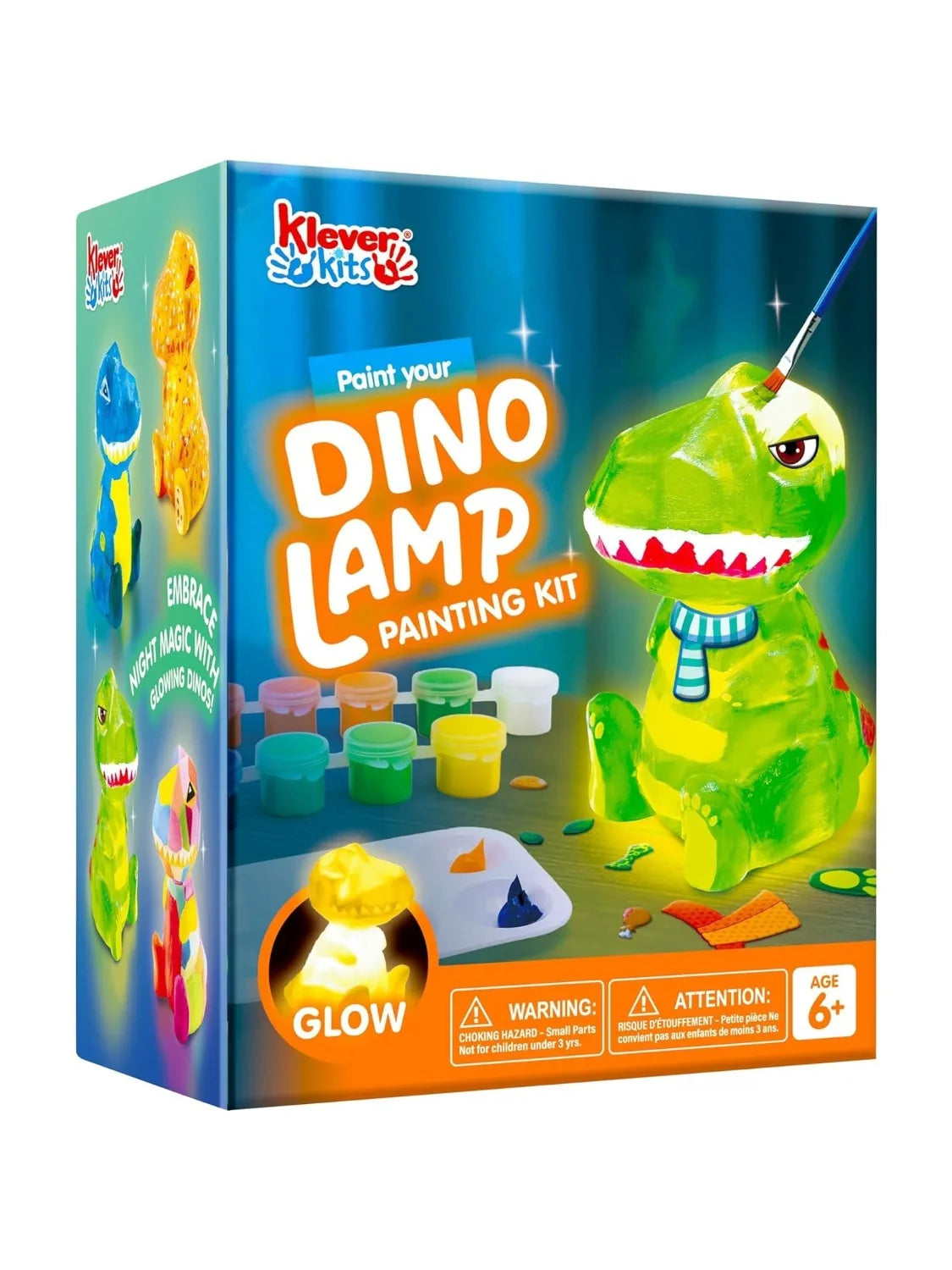 JOYFY DIY Night Light Paint Your Own Dinosaur Lamp Arts & Crafts Kit School Activities Art Supplies Painting Kits Birthday Gifts