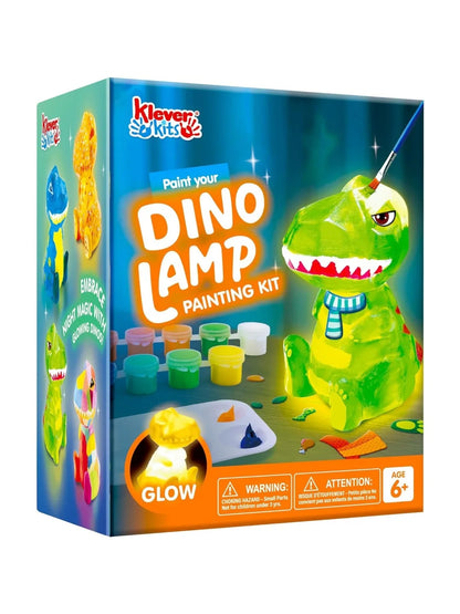 JOYFY DIY Night Light Paint Your Own Dinosaur Lamp Arts & Crafts Kit School Activities Art Supplies Painting Kits Birthday Gifts