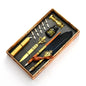 Sprinkling Gold Vintage Feather Pen Set Luxury Fountain Pen Ink Bottle Calligraphy Writing Dip Pen Nib Quill Birthday Gift Box