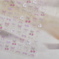 Lovely Red Fruit Strawberry Cherry Bowknot Love Heart Star Silk Ribbon 5D Nail Art Stickers Chic Self Adhesive Manicure Decal