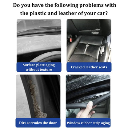 Plastic Restorer Revitalizer Plastic Leather Renovator Longlasting Coating For Car Rubbers Refurbish Clean Gloss Black Shine
