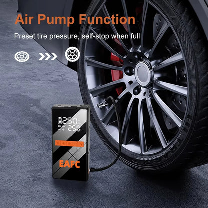 EAFC 1200A Car Jump Starter Air Pump Portable 2 in 1 Air Compressor Multi-function Tire Inflator Auto Portable Battery Starter