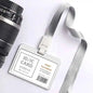 Office Supplies Luxury Metal Material Business Card Holder Credit Id Card Badge Holder With Exquisite Lanyard Custom