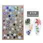 1PCS New Christmas Decorations 2023 New Year Nail Stickers Press on Nails Laser Snowflake Christmas Tree 3D Nail Decal